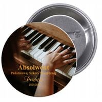 Przypinki buttony ABSOLWENT SZKOŁY MUZYCZNEJ TANIO