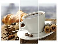 60 90CM OBRAZ 3 ELEM ROMANTYCZNE ŚNIADANIE ŚCIENNY DRUK PŁÓTNO