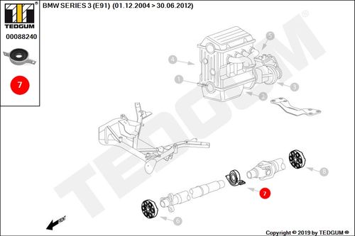 BMW 3 E91 PODPORA WAŁU KPL E91 05-11 na Arena.pl