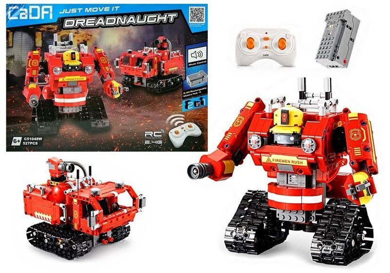 ND24_6680 Robot z Klocków R/C 2.4G 527 elementów Czerwony zdjęcie 2