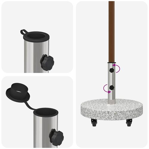 Podstawa do parasola Szary 45 x 45 x 45 cm Granit na Arena.pl