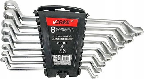 KLUCZE OCZKOWE ODGIĘTE WYGIĘTE 6-22mm 8 szt ZESTAW KLUCZY OCZKOWYCH na Arena.pl