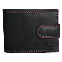 Portfel z ozdobną nicią Sanchez Classic - czarny