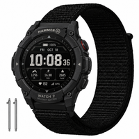 Pasek do HAMMER Watch 2 Military Edition czarny nylon bransoleta 22mm
