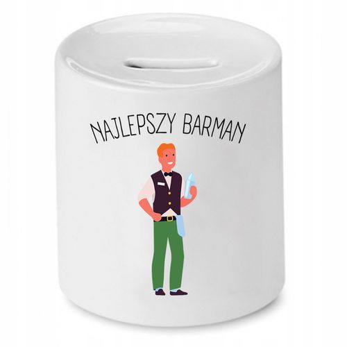 Skarbonka Dla Barmana Najlepszy Barman Prezent Z Nadrukiem Ze Zdjęciem na Arena.pl