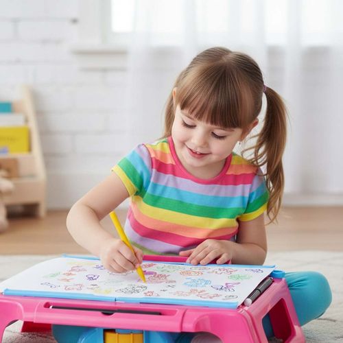 RÓŻOWY RZUTNIK STOLIK DO RYSOWANIA na Arena.pl