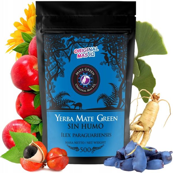 Yerba Mate Green Mas IQ Guarana Energia Najlepsza w Polsce Yerba MIX 1kg zdjęcie 5