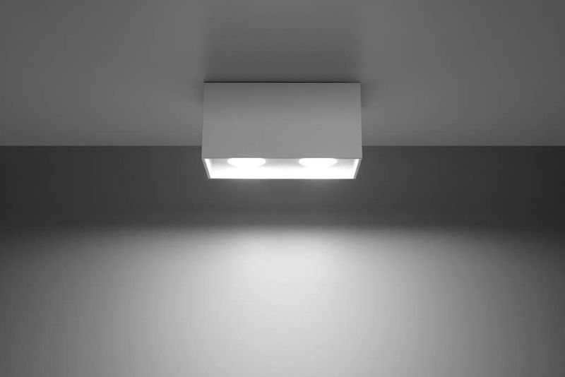 Plafon LAMPA sufitowa SL.0380 natynkowa OPRAWA prostokątna downlight biała zdjęcie 3