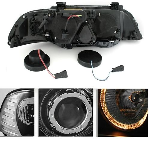 BMW e39 Lampy Reflektory SOCZEWKA RINGI H7 na Arena.pl