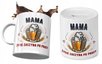 Dla Mamy Zestaw Kubek + Skarbonka Prezent Z Nadrukiem Ze Zdjęciem