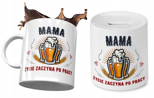 Dla Mamy Zestaw Kubek + Skarbonka Prezent Z Nadrukiem Ze Zdjęciem na Arena.pl