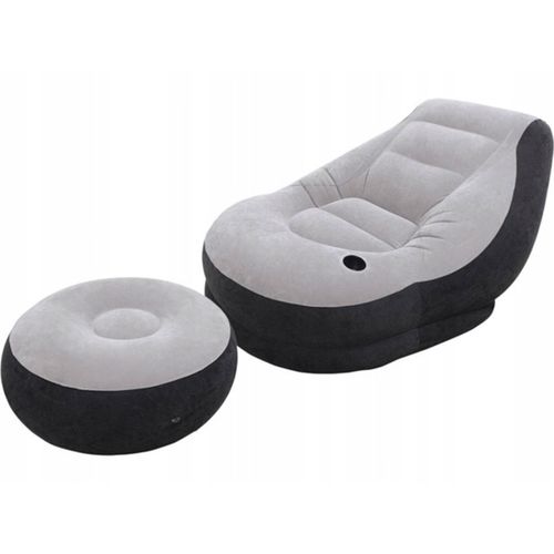 FOTEL DMUCHANY WELUROWY PUFA + PODNÓŻEK INTEX na Arena.pl