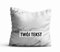 Poduszka Dekoracyjna MARMUR  z Twoim napisem M09