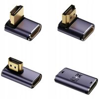 Adapter kątowy 4smarts Zestaw HDMI - HDMI 8K Szary 4 sztuki
