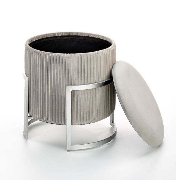 Pufa Darbi szara jasna zdjęcie 2