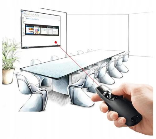 WSKAŹNIK PREZENTER LASEROWY PILOT BEZPRZEWODOWY DO PREZENTACJI LASER USB ZW na Arena.pl