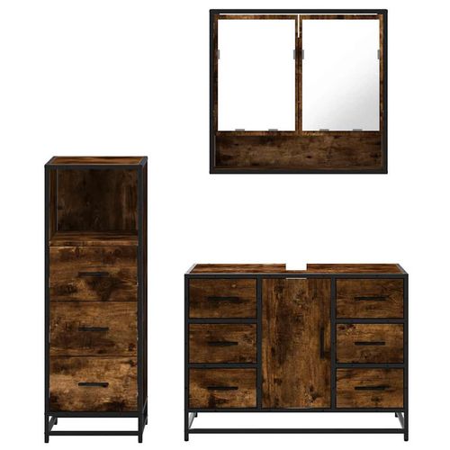 3-częściowy zestaw mebli łazienkowych, przydymiony dąb na Arena.pl