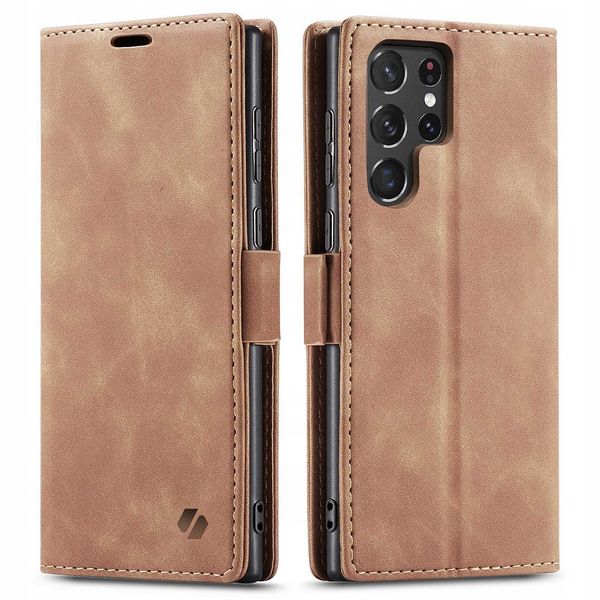 Spacecase Wallet Galaxy S22 Ultra Light Brown zdjęcie 7