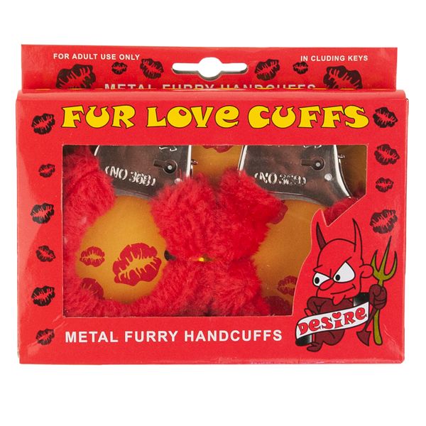 Metalowe Kajdanki Z Extra Grubym Futrem Kolory zdjęcie 2
