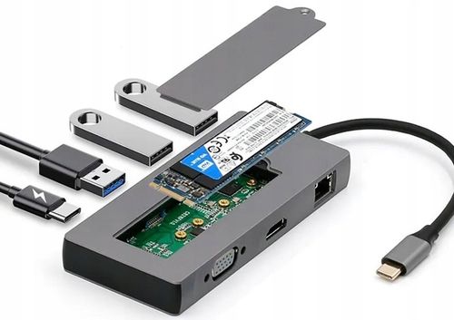 Hub stacja dokujaca USB Hub 8w1 GS-DC48B na Arena.pl