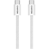 CANYON Kabel OnWire 60MG C-C 60W Magnes w oplocie 1m Biały