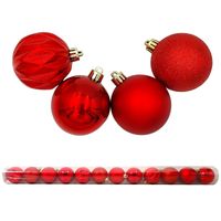 BOMBKI NA CHOINKĘ ŚWIĄTECZNE ZAWIESZKI CHOINKOWE CZERWONE ZESTAW 12sztuk