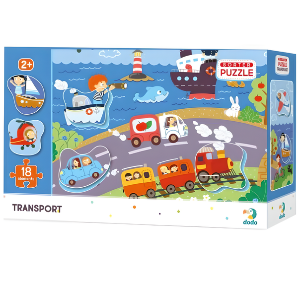 Puzzle Dodo Sorter Transport 18 El. Dla Dzieci Edukacyjne 300158 zdjęcie 7