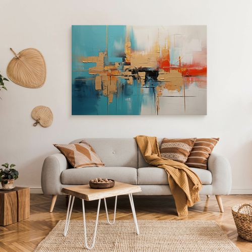 Obraz Canvas Do Salonu Abstrakcja Elementy Złota Styl Glamour 70cm x 50cm na Arena.pl