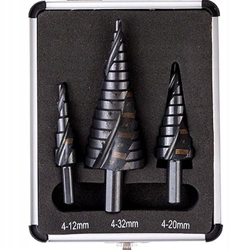 ROZWIERTAK METALU WIERTŁA CHOINKOWE STOPNIOWE SPIRALNE STOŻKOWE 4-32MM na Arena.pl
