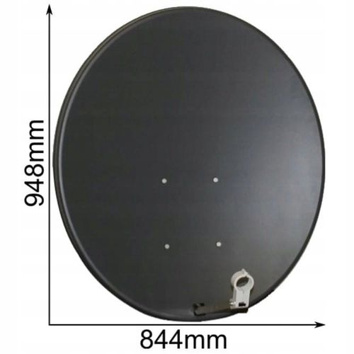 ANTENA SATELITARNA CZASZA TALERZ GRAFIT STALOWA MOCNA FULL HD 4K CORAB na Arena.pl