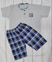 Wygodna męska piżama z krótkim rękawem na lato M