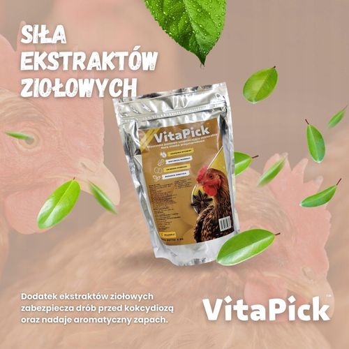 VitaPick 2 kg Witaminy dla kur niosek na nieśność z ziołami na kokcydia na Arena.pl