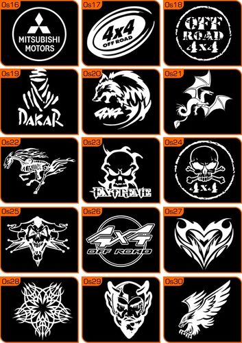 NAKLEJKI NA OSŁONĘ KOŁA ZAPASOWEGO - 4x4, OFF ROAD na Arena.pl