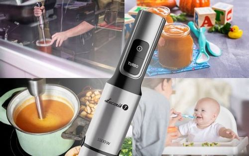 4w1 SUPER MOCNY BLENDER RĘCZNY WIELOFUNKCYJNY MIKSER TYTANOWE OSTRZA 1500W na Arena.pl