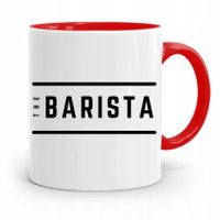Dla Baristy Baristki Kawiarki Kubek Czerwony Z Nadrukiem Ze Zdjęciem