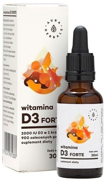 Witamina D3 Forte W Płynie Krople 30ml 2000 Iu