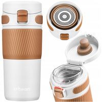 KUBEK TERMICZNY NA KAWĘ HERBATĘ DO SAMOCHODU SZCZELNY ANTYPOŚLIZGOWY