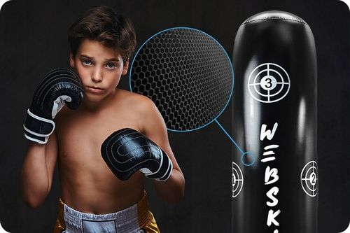 WOLNO-STOJĄCY BOKSERSKI WOREK TRENINGOWY DMUCHANY DLA DZIECI 165CM na Arena.pl