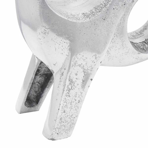 Rzeźba byka Srebrny 22 x 9.5 x 34 cm Aluminium na Arena.pl