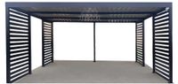 CarPort PREMIUM - Wiata samochodowa 5x5 Antracyt dodatkowa zabudowa TS1025