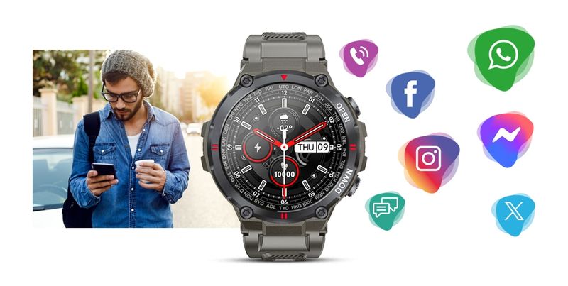 smartwatch giewont szary gw430-2 zdjęcie 5