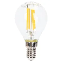 Ściemnialna żarówka filament LED G45 E14 4W 400lm ciepła do salonu energooszczędna