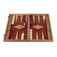 Ekskluzywny Backgammon Manopoulos – Czarny Dąb i Orzech– Perłowe Pionki