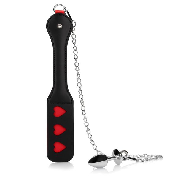Hearts Paddle With Metal Anal Plug zdjęcie 4