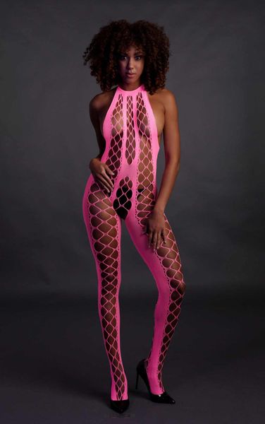 Bodystocking With Halterneck - Pink - Xs/Xl zdjęcie 4