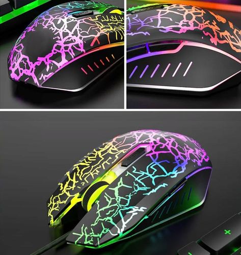 KLAWIATURA MYSZKA PODKŁADKA GAMINGOWA PODŚWIETLENIE PROFESJONALNY ZESTAW na Arena.pl