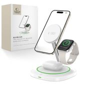 tech-protect qi15w-a46 3in1 magnetic magsafe wireless charger white