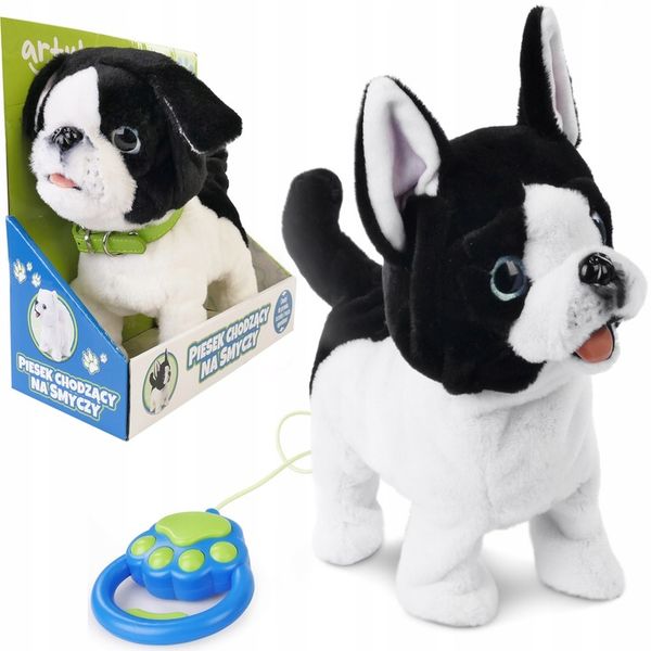 PIESEK INTERAKTYWNY CHODZĄCY NA SMYCZY Pies BULDOG CHODZI SZCZEKA MERDA zdjęcie 10