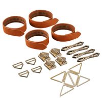 uprząż bondage hogtie set brown lockink