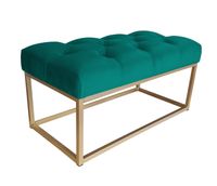 Ławka CHESTERFIELD LOFT podstawa złota pufa podnóżek MG20